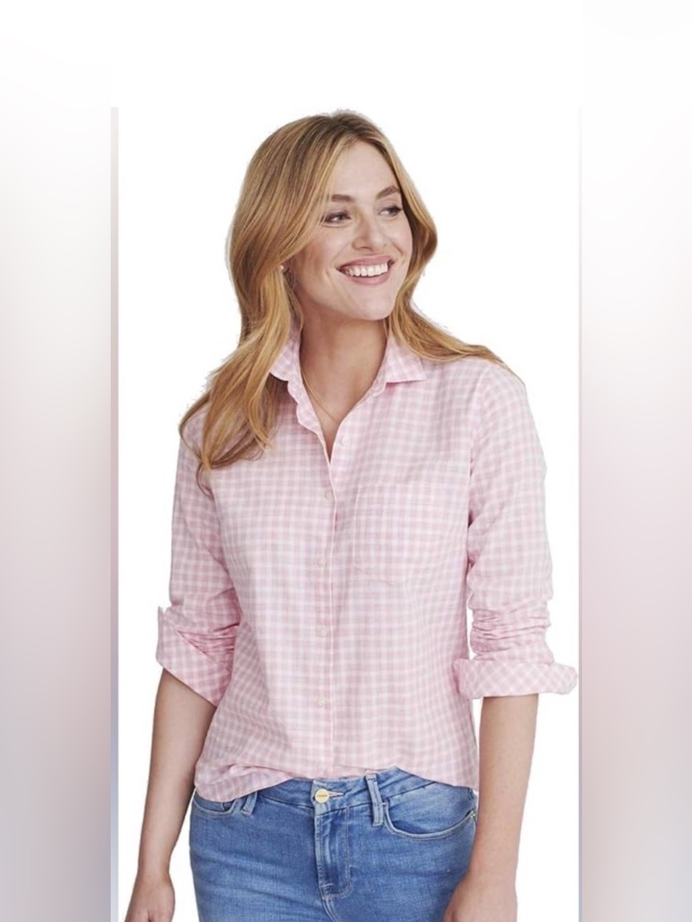 Untuckit Womens Calina Button Down Shirt Blouse Long Sleeve Light Pink NWT 6